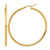 14K Yellow Gold Polished 2.5 mm Polished Hoop Earrings, 55 mm Long