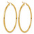 14K Yellow Gold Polished 2.5 mm Polished Hoop Earrings, 55 mm Long - View 4