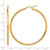 14K Yellow Gold Polished 2.5 mm Polished Hoop Earrings, 55 mm Long - View 5