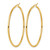 14K Yellow Gold Polished 2.5 mm Polished Hoop Earrings, 65 mm Long - View 2