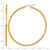 14K Yellow Gold Polished 2.5 mm Polished Hoop Earrings, 65 mm Long - View 5