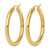 14K Yellow Gold Polished 4 mm Polished Hoop Earrings, 40 mm Long - View 2
