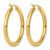 14K Yellow Gold Polished 4 mm Polished Hoop Earrings, 40 mm Long - View 4