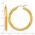 14K Yellow Gold Polished 4 mm Polished Hoop Earrings, 40 mm Long - View 5