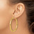 14K Yellow Gold Polished 4 mm Polished Hoop Earrings, 50 mm Long - View 3