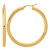 14K Yellow Gold Polished 4 mm Polished Hoop Earrings, 55 mm Long