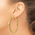14K Yellow Gold Polished 4 mm Polished Hoop Earrings, 60 mm Long - View 3