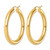 14K Yellow Gold Polished 5 mm Polished Hoop Earrings, 45 mm Long - View 2