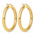 14K Yellow Gold Polished 5 mm Polished Hoop Earrings, 45 mm Long - View 4