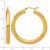 14K Yellow Gold Polished 5 mm Polished Hoop Earrings, 45 mm Long - View 5