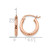 14K Rose Gold Hollow Lightweight Diamond-Cut Hoop Earrings, 13 mm - View 4