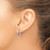Rhodium-Plated 14K White Gold Hollow Diamond-Cut 2 mm Round Tube Hoop Earrings, 15 mm Long - View 3