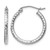 Rhodium-Plated 14K White Gold Hollow Diamond-Cut 2 mm Round Tube Hoop Earrings, 20 mm Long
