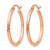 14K Rose Gold Hollow Diamond-Cut Polished Hoop Earrings, 25 mm - View 2