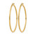 14K Yellow Gold Hollow Diamond-Cut 2 mm Round Tube Hoop Earrings, 50 mm Long - View 2