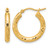 14K Yellow Gold Hollow Diamond-Cut 3 mm Round Hoop Earrings, 20 mm Long
