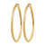14K Yellow Gold Hollow Knife Edge Diamond-Cut Hollow Hoop Earrings, 45 mm - View 2