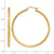 14K Yellow Gold Hollow Knife Edge Diamond-Cut Hollow Hoop Earrings, 45 mm - View 4