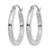 Rhodium-Plated 14K White Gold Hollow 2 mm Square Tube Hoop Earrings, 20 mm Long - View 2