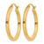 14K Yellow Gold Hollow 2 mm Square Tube Hoop Earrings, 25 mm Long - View 2