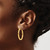 14K Yellow Gold Hollow 2 mm Square Tube Hoop Earrings, 25 mm Long - View 3