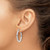 Rhodium-Plated 14K White Gold Hollow 2 mm Square Tube Hoop Earrings, 25 mm Long - View 3
