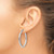 Rhodium-Plated 14K White Gold Hollow 2 mm Square Tube Hoop Earrings, 30 mm Long - View 3