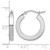 Rhodium-Plated 14K White Gold Hollow 3 mm Polished Square Tube Hoop Earrings, 20 mm Long - View 5