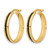14K Yellow Gold Polished with Black Enamel Hoop Earrings, 23.6 mm - View 2