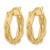 14K Yellow Gold Polished Braided Hoop Earrings, 20 mm - View 2