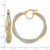 14K Yellow Gold with Rhodium-Plated Braided Mesh Stretch Hoop Earrings, 40.4 mm - View 4