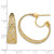 14K Yellow Gold with Rhodium-Plated Braided Mesh Stretch Post Hoop Earrings, 26.5 mm - View 4
