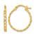 14K Yellow Gold Polished Curb Link Design Hoop Earrings, 22.75 mm