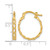 14K Yellow Gold Polished Curb Link Design Hoop Earrings, 19 mm - View 4