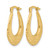 14K Yellow Gold Hollow Polished and Diamond-Cut Hoop Earrings, 25 mm - View 2