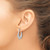 Rhodium-Plated 14K White Gold Hollow Polished and Diamond-Cut Hoop Earrings, 25 mm - View 3