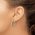 14K Yellow Gold Hollow Polished with Crystals Twisted Hoop Earrings, 24.5 mm - View 3