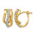 14K Yellow Gold Polished with Crystals Fancy Wave Hoop Earrings, 17.2 mm