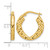 14K Yellow Gold Hollow Polished and Diamond-Cut Hoop Earrings, 18.5 mm - View 4