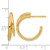 14K Yellow Gold Polished J-Hoop Earrings, 20 mm - View 4