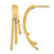 14K Yellow Gold Polished and Diamond-Cut 3-Row Drop Post Earrings, 33.25 mm