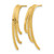 14K Yellow Gold Polished and Diamond-Cut 3-Row Drop Post Earrings, 33.25 mm - View 2