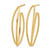 14K Yellow Gold Polished and Textured Fancy Drop Post Hoop Earrings, 41 mm - View 2