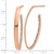 14K Yellow Gold with Rose Gold-Tone Polished Crystals J-Hoop Post Earrings, 41 mm - View 4