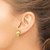 14K Yellow Gold Hollow Polished Hollow J-Hoop Post Earrings, 14.3 mm - View 3