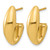 14K Yellow Gold Hollow Polished Hollow J-Hoop Post Earrings, 20 mm, 12.4 mm Wide, 6.5 mm Thick - View 2