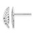 Rhodium-Plated 14K White Gold Polished and Diamond-Cut Leaf Post Drop Earrings, 12.5 mm