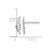 Rhodium-Plated 14K White Gold Polished and Diamond-Cut Leaf Post Drop Earrings, 12.5 mm - View 4