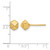 14K Yellow Gold Hollow Polished Geometric Ball Stud Earrings, 5.6 mm - View 4
