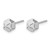 Rhodium-Plated 14K White Gold Hollow Polished Geometric Ball Stud Earrings, 5.6 mm - View 2